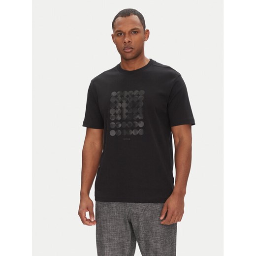 BOSS T-Shirt Tee Print Striped C 50537845 Czarny Relaxed Fit ze sklepu MODIVO w kategorii T-shirty męskie - zdjęcie 182651746