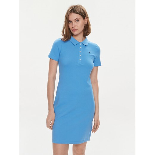 Tommy Hilfiger Sukienka codzienna 1985 WW0WW37853 Niebieski Slim Fit ze sklepu MODIVO w kategorii Sukienki - zdjęcie 182651768