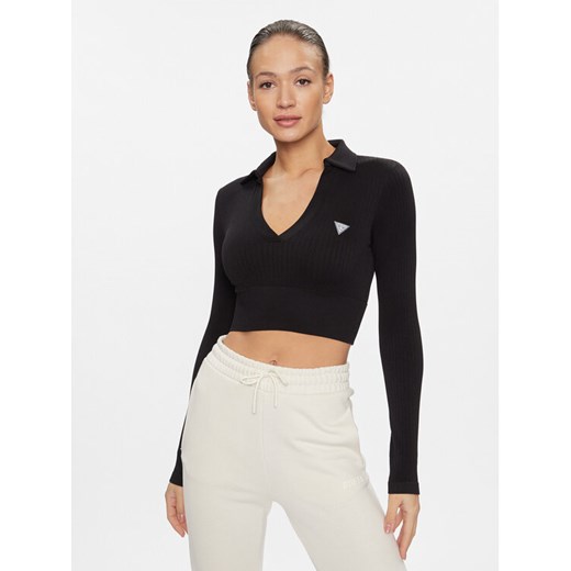 Guess Bluzka V4RP02 Z3CC0 Czarny Regular Fit ze sklepu MODIVO w kategorii Bluzki damskie - zdjęcie 182651769