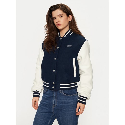 Tommy Jeans Kurtka bomber DW0DW19320 Granatowy Regular Fit ze sklepu MODIVO w kategorii Kurtki damskie - zdjęcie 182651837