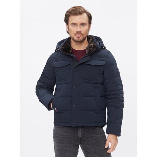 Tommy Hilfiger Kurtka zimowa Rockie MW0MW32790 Granatowy Regular Fit ze sklepu MODIVO w kategorii Kurtki męskie - zdjęcie 182652047