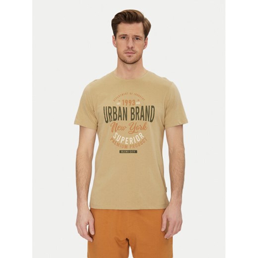 Blend T-Shirt 20717759 Beżowy Regular Fit ze sklepu MODIVO w kategorii T-shirty męskie - zdjęcie 182652226