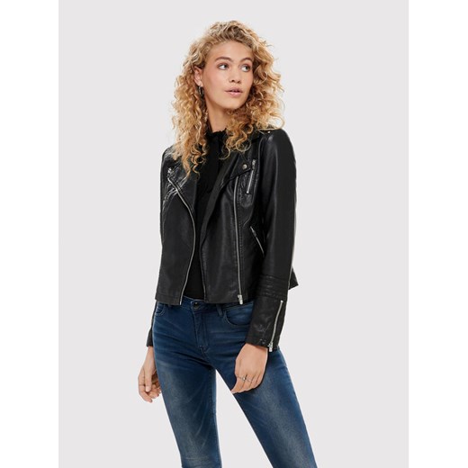 ONLY Kurtka z imitacji skóry Gemma 15153079 Czarny Regular Fit ze sklepu MODIVO w kategorii Kurtki damskie - zdjęcie 182652238