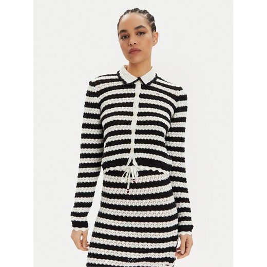 Tommy Jeans Kardigan DW0DW17756 Czarny Regular Fit ze sklepu MODIVO w kategorii Swetry damskie - zdjęcie 182652275