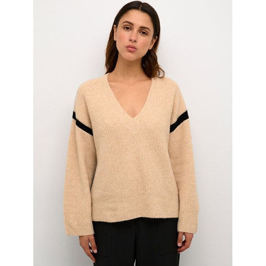 Karen by Simonsen Sweter Kirstenkb 10104564 Beżowy Relaxed Fit ze sklepu MODIVO w kategorii Swetry damskie - zdjęcie 182652277