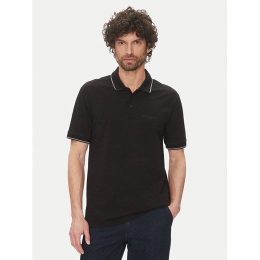 Armani Exchange Polo XM000489 AF13026 UC001 Czarny Regular Fit ze sklepu MODIVO w kategorii T-shirty męskie - zdjęcie 182652399