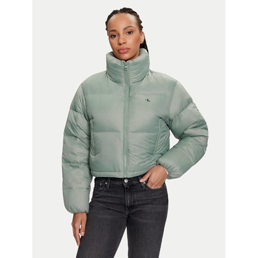 Calvin Klein Jeans Kurtka puchowa J20J223577 Zielony Relaxed Fit ze sklepu MODIVO w kategorii Kurtki damskie - zdjęcie 182652409
