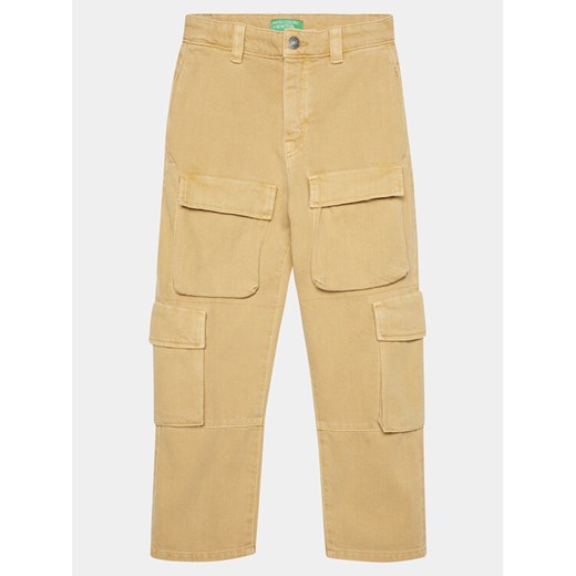 United Colors Of Benetton Spodnie materiałowe 45BJCF02V Beżowy Regular Fit ze sklepu MODIVO w kategorii Spodnie chłopięce - zdjęcie 182652555