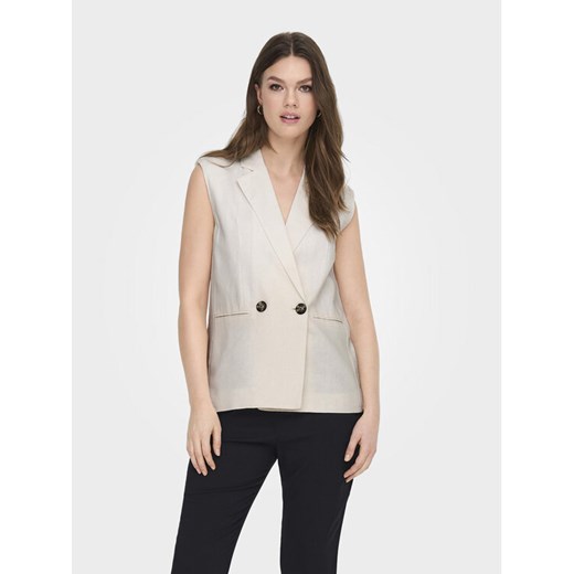 ONLY Kamizelka garniturowa Caro 15278794 Biały Loose Fit ze sklepu MODIVO w kategorii Kamizelki damskie - zdjęcie 182652727