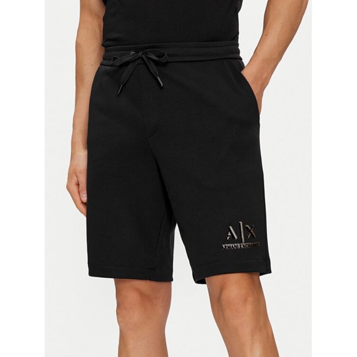 Armani Exchange Szorty sportowe 3DZSSA Z9N1Z 1200 Czarny Regular Fit ze sklepu MODIVO w kategorii Spodenki męskie - zdjęcie 182652756
