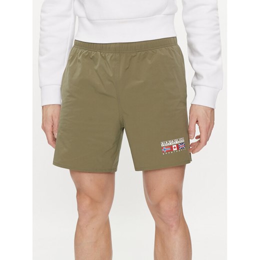 Napapijri Szorty kąpielowe V-Sahtu NP0A4HON Zielony Regular Fit ze sklepu MODIVO w kategorii Kąpielówki - zdjęcie 182652769