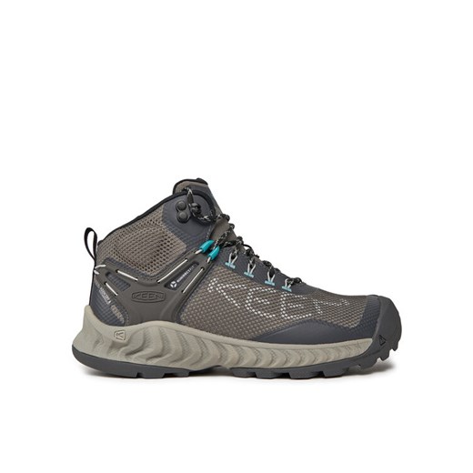 Keen Trekkingi Nxis Evo Mid Wp 1027197 Szary ze sklepu MODIVO w kategorii Buty trekkingowe damskie - zdjęcie 182652868