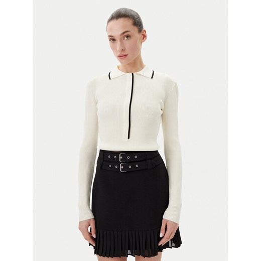 Bruuns Bazaar Sweter Johania BBW3653 Biały Slim Fit ze sklepu MODIVO w kategorii Swetry damskie - zdjęcie 182653006