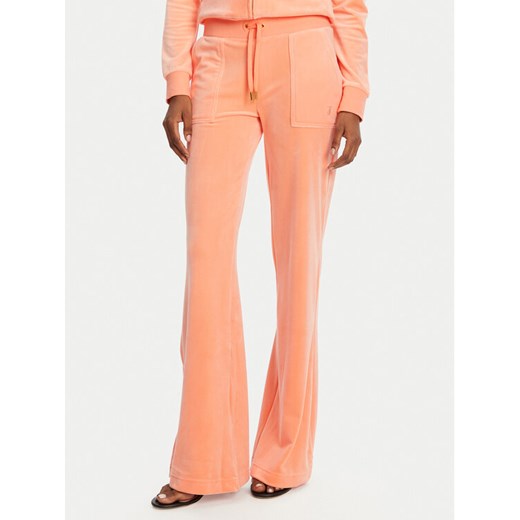 Juicy Couture Spodnie dresowe Layla JCSEBJ001 Pomarańczowy Flared Leg ze sklepu MODIVO w kategorii Spodnie damskie - zdjęcie 182653185