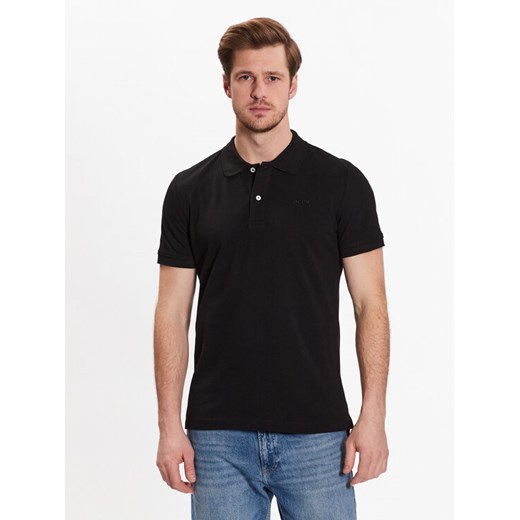Geox Polo Piquet M3510B-T2649 F9000 Czarny Regular Fit ze sklepu MODIVO w kategorii T-shirty męskie - zdjęcie 182653209