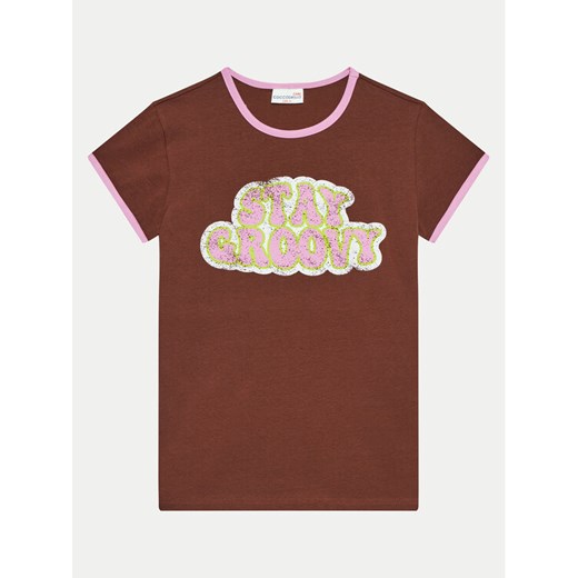Coccodrillo T-Shirt WC4143201HGJ Brązowy Regular Fit ze sklepu MODIVO w kategorii Bluzki dziewczęce - zdjęcie 182653229