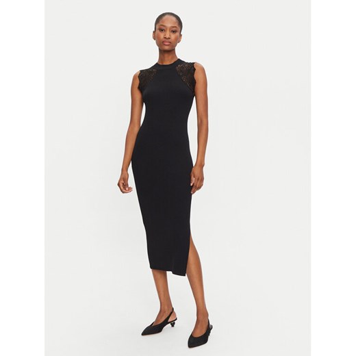Morgan Sukienka dzianinowa 242-RMAGDA Czarny Slim Fit ze sklepu MODIVO w kategorii Sukienki - zdjęcie 182653257