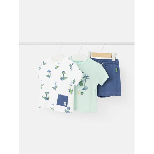 Mayoral Komplet 2 t-shirtów i spodenek 1655 Kolorowy Regular Fit ze sklepu MODIVO w kategorii Komplety niemowlęce - zdjęcie 182653327