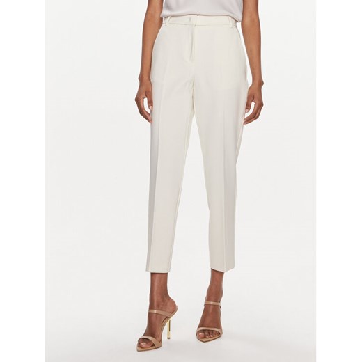 Pinko Spodnie materiałowe Bello Pantalone. 100155 A1L4 Écru Slim Fit ze sklepu MODIVO w kategorii Spodnie damskie - zdjęcie 182653347