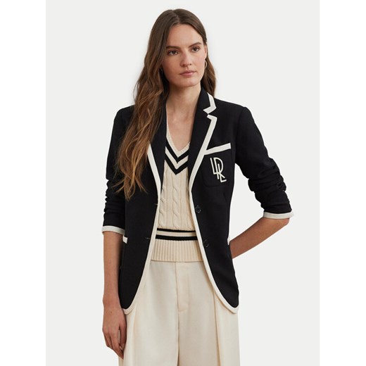 LAUREN RALPH LAUREN Marynarka 200936101002 Czarny Straight Fit ze sklepu MODIVO w kategorii Marynarki damskie - zdjęcie 182653358