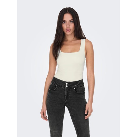 ONLY Top Lea 15278090 Biały Regular Fit ze sklepu MODIVO w kategorii Bluzki damskie - zdjęcie 182653379