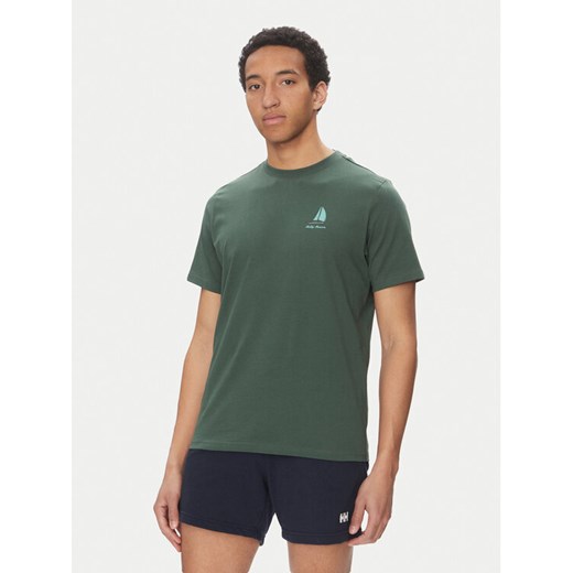Helly Hansen T-Shirt Shoreline 54601 Zielony Regular Fit ze sklepu MODIVO w kategorii T-shirty męskie - zdjęcie 182653386