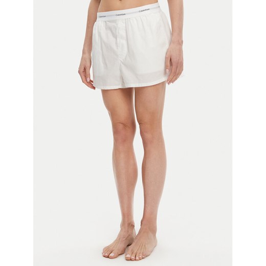 Calvin Klein Underwear Szorty piżamowe LV00QS7411 Biały Relaxed Fit ze sklepu MODIVO w kategorii Piżamy damskie - zdjęcie 182653389