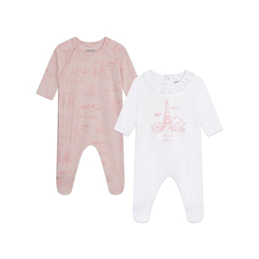 Kenzo Kids Komplet t-shirt i spodenki K98101 Biały Regular Fit ze sklepu MODIVO w kategorii Pajacyki - zdjęcie 182653539