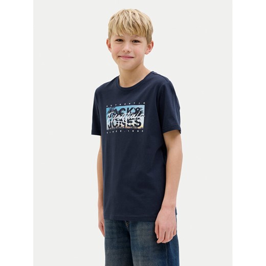 Jack&Jones Junior T-Shirt Colton 12269809 Granatowy Regular Fit ze sklepu MODIVO w kategorii T-shirty chłopięce - zdjęcie 182653555