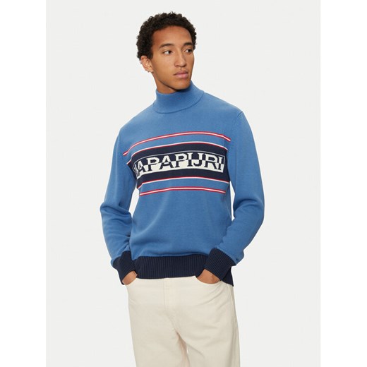 Napapijri Golf D-Sardona NP0A4I2A Granatowy Regular Fit ze sklepu MODIVO w kategorii Swetry męskie - zdjęcie 182653669