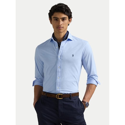 Polo Ralph Lauren Koszula 710899386016 Błękitny Slim Fit ze sklepu MODIVO w kategorii Koszule męskie - zdjęcie 182653678