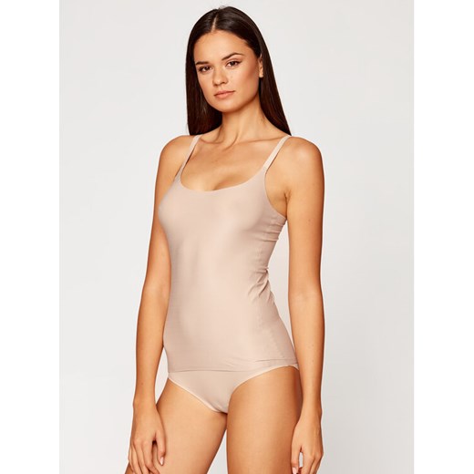 Chantelle Top Soft Stretch C10620 Beżowy Slim Fit ze sklepu MODIVO w kategorii Bluzki damskie - zdjęcie 182653705