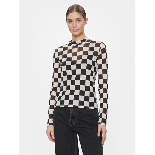 Vans Bluza Position Mesh Mock Neck VN000F73Y281 Czarny Regular Fit ze sklepu MODIVO w kategorii Bluzy damskie - zdjęcie 182653715