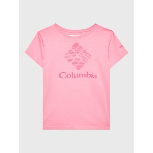 Columbia T-Shirt Mission Lake 1989791 Różowy Regular Fit ze sklepu MODIVO w kategorii Bluzki dziewczęce - zdjęcie 182653788