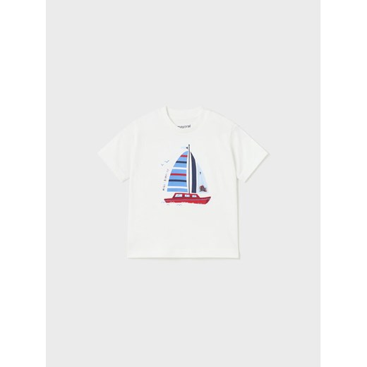 Mayoral T-Shirt 1022 Biały Regular Fit ze sklepu MODIVO w kategorii Koszulki niemowlęce - zdjęcie 182653806