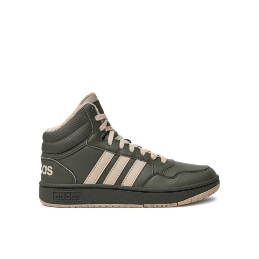 adidas Sneakersy Hoops Mid 3.0 IH7895 Zielony ze sklepu MODIVO w kategorii Buty sportowe dziecięce - zdjęcie 182653837