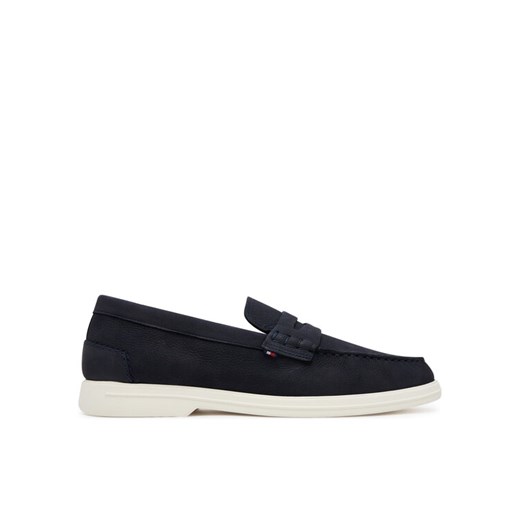 Tommy Hilfiger Mokasyny Nubuck P Loafer FM0FM05350 Granatowy ze sklepu MODIVO w kategorii Mokasyny męskie - zdjęcie 182653856