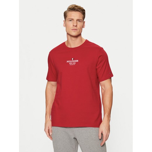 Tommy Hilfiger T-Shirt MW0MW38980 Czerwony Regular Fit ze sklepu MODIVO w kategorii T-shirty męskie - zdjęcie 182653885
