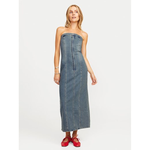 JJXX Sukienka jeansowa Tinga 12260695 Niebieski Slim Fit ze sklepu MODIVO w kategorii Sukienki - zdjęcie 182653985