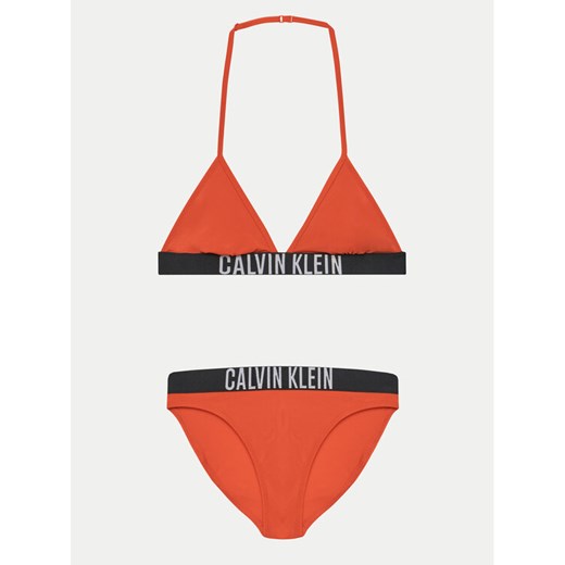 Calvin Klein Swimwear Strój kąpielowy KY0KY00090 Czerwony ze sklepu MODIVO w kategorii Stroje kąpielowe - zdjęcie 182653997