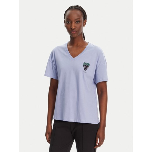 Liu Jo T-Shirt WA5366 JS904 Fioletowy Regular Fit ze sklepu MODIVO w kategorii Bluzki damskie - zdjęcie 182654019