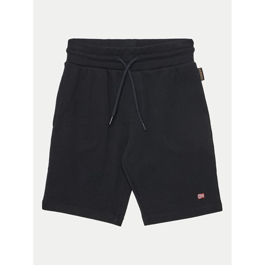 Napapijri Szorty sportowe Nalis NP0A4HK50411 D Czarny Regular Fit ze sklepu MODIVO w kategorii Spodenki chłopięce - zdjęcie 182654048