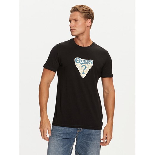 Guess T-Shirt M4BI44 I3Z14 Czarny Slim Fit ze sklepu MODIVO w kategorii T-shirty męskie - zdjęcie 182654058