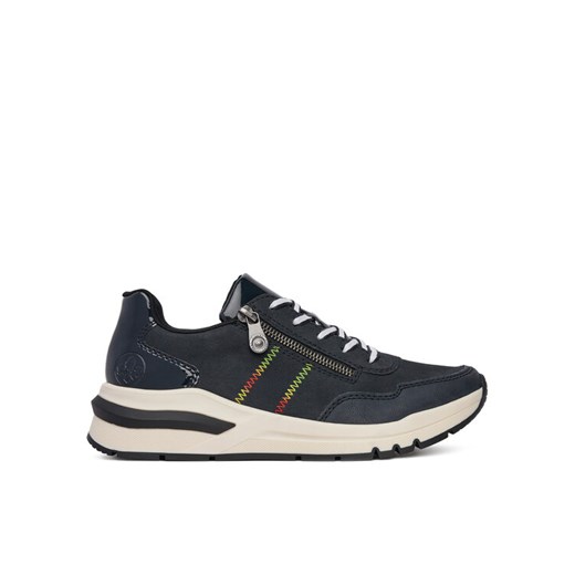 Rieker Sneakersy M6601-14 Granatowy ze sklepu MODIVO w kategorii Buty sportowe damskie - zdjęcie 182654099