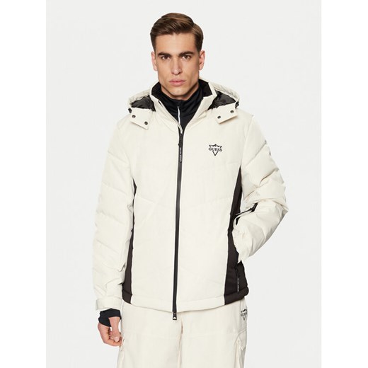 Guess Kurtka narciarska M4PL3U WH0K0 Écru Regular Fit ze sklepu MODIVO w kategorii Kurtki męskie - zdjęcie 182654109
