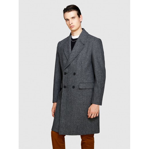 Sisley Płaszcz przejściowy 262YSN02O Szary Regular Fit ze sklepu MODIVO w kategorii Płaszcze męskie - zdjęcie 182654265