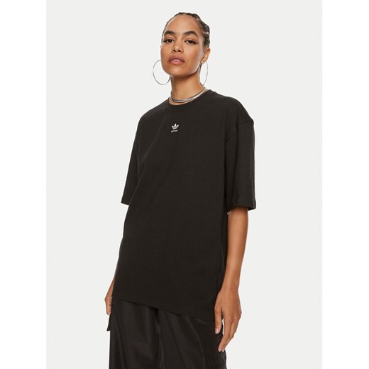 adidas T-Shirt Essentials Boyfriend IY7321 Czarny Oversize S MODIVO