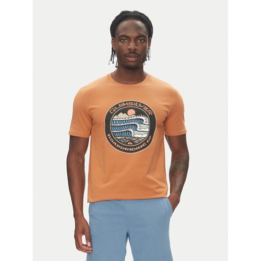 Quiksilver T-Shirt Ev Three Seas Ss EQYZT08051 Brązowy Regular Fit ze sklepu MODIVO w kategorii T-shirty męskie - zdjęcie 182654289