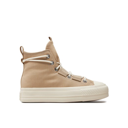 Converse Trampki Chuck Taylor All Star Lift Platform A06494C Beżowy ze sklepu MODIVO w kategorii Trampki damskie - zdjęcie 182654335