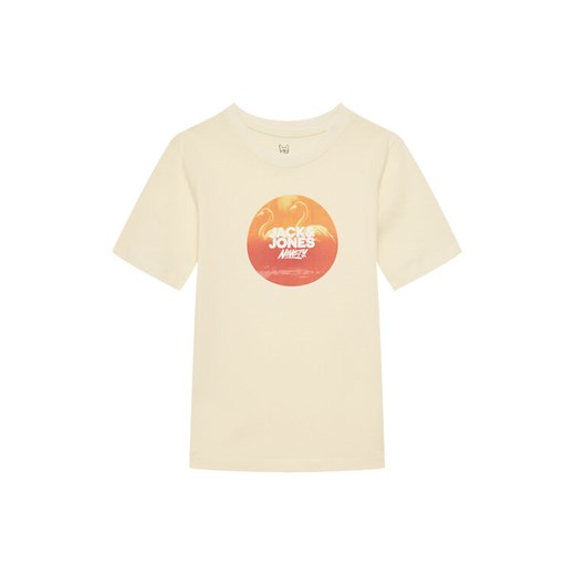 Jack&Jones Junior T-Shirt Varenna 12278349 Écru Regular Fit ze sklepu MODIVO w kategorii T-shirty chłopięce - zdjęcie 182654417